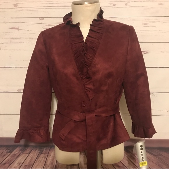 Peter Nygard Jackets & Blazers - NEW! Burgundy Nygard Collection jacket size 10